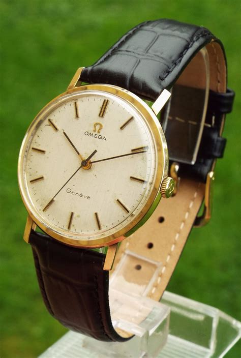 omega geneve gold watch value|omega genève watches for sale.